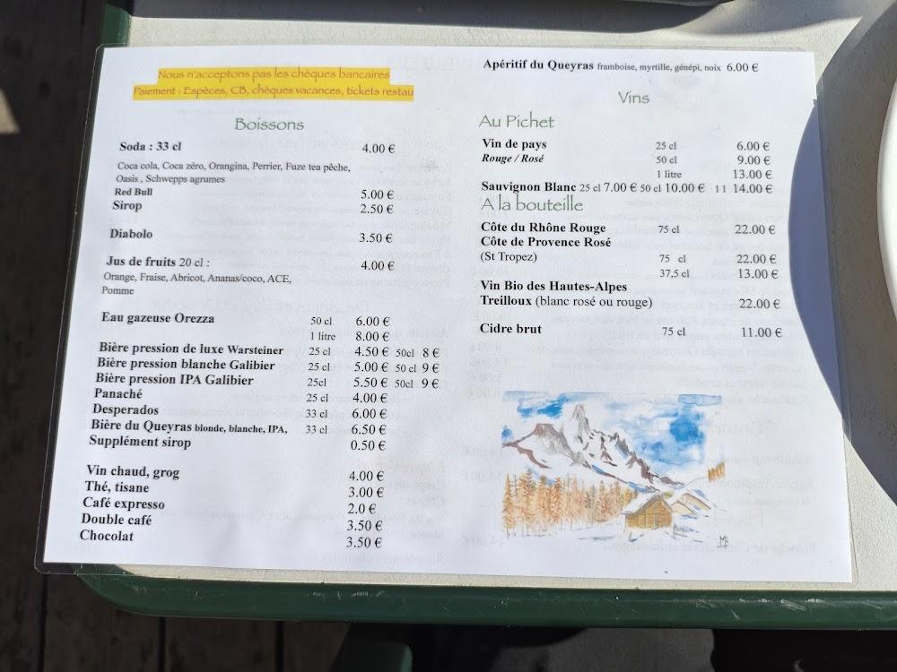 Le Chalet des Amoureux - Menu Image 1